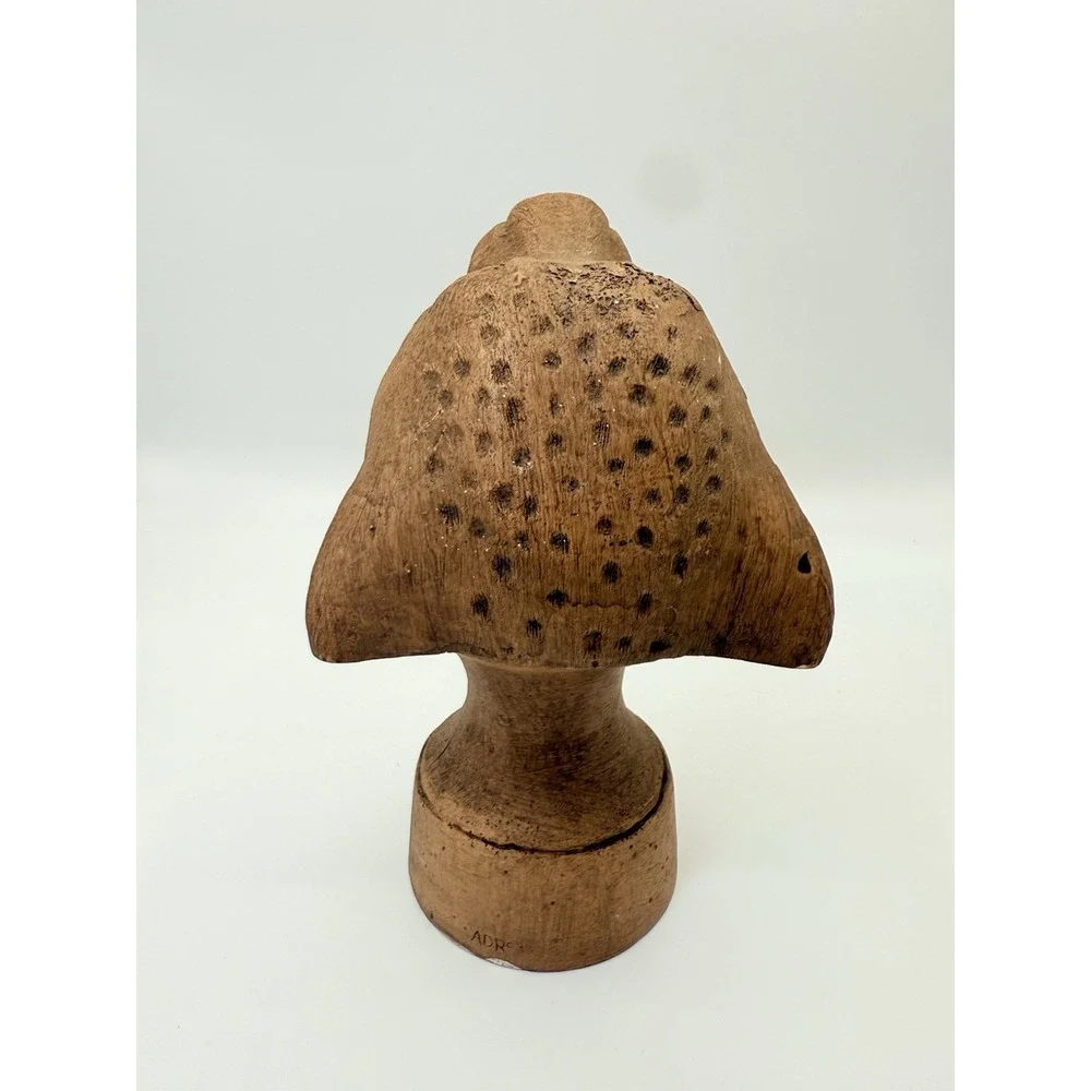 Wooden Carved Leopard Jaguar Figurine Head Marked ADR Bath/ Hand Towel Holder??